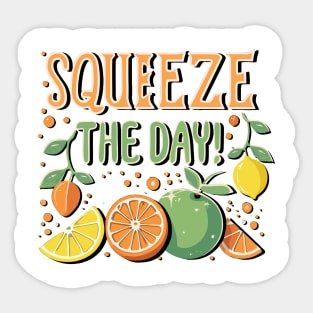 Squeeze The Day Lemon Sticker